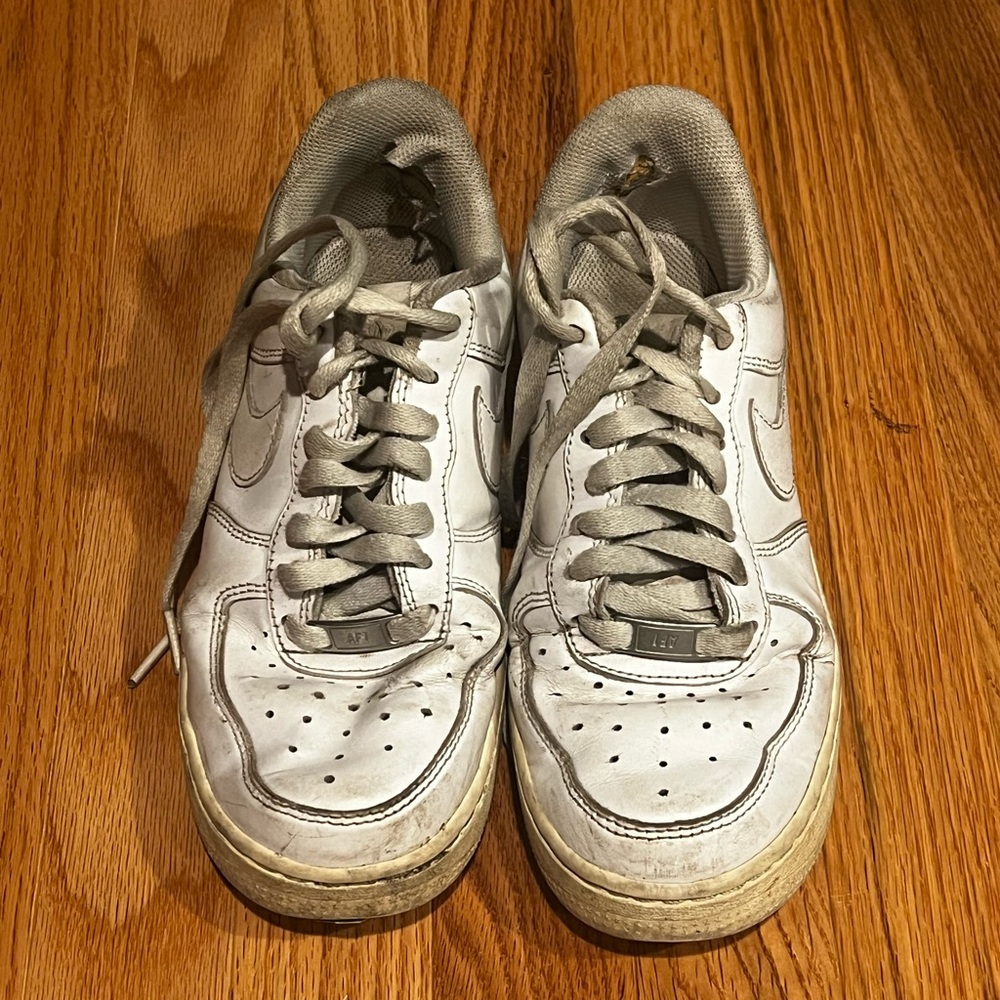 very worn nike air force 1s